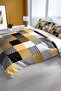 مجموعة غطاء لحاف مزدوج من الساتان القطني ثلاثي الأبعاد من لعبة الداما