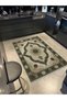 Beige Patterned Antique Design Series Decorative Carpet with Multicolored Border Detail Antique144