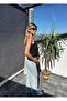 2548 V-neck Self Patterned Strappy Crop Women's Blouse - 3