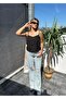 2548 V-neck Self Patterned Strappy Crop Women's Blouse - 2