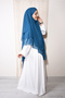 Hijab Dress/Ferace Pleated with Zipper Standard Size Ecru - 2