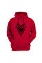 Street Style Streetwear Printed Gothic Heart Spider Web 100% Cotton Red Sweatshirt