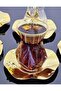 18 PIECES ALYA TEA SET FOR 6 PEOPLE WITH METAL PLATE AND BUTTERFLY TEA SPOON - 4