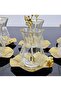 18 PIECES ALYA TEA SET FOR 6 PEOPLE WITH METAL PLATE JAPANESE ROSE TEA SPOON