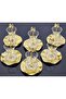 18 PIECES ALYA TEA SET FOR 6 PEOPLE WITH METAL PLATE AND BUTTERFLY TEA SPOON - 2