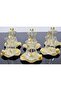 18 PIECES ALYA TEA SET FOR 6 PEOPLE WITH METAL PLATE AND BUTTERFLY TEA SPOON