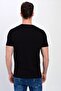 Men's Black Flame Basic Crew Neck 100% Cotton T-Shirt - 5