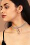 Women's Snake Model Crystal Zircon Stone Silver Choker Evening Dress Wedding Engagement Henna Party Prom Promise Necklace - 4
