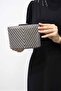 Women's Platinum Triangle Stone Evening Dress Evening Bag - 5