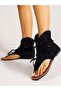 Black Suede Boho Sandals - 3