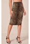 Leopard Print Knee-Length Pencil Skirt - 3