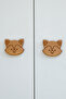 Fox Pattern (2 Pcs) Baby Kids Room Wooden Furniture Cabinet Drawer Handle