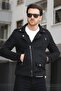 Tuc 2010 Slim Fit Cross Zippered Men's Suede Coat - 3