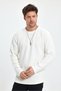Long Sleeve Sweat Comfortable Cut Oval Skirt Detailed