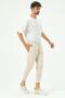 Men's Straight Leg Sweatpants with Back Pocket 783 Stone - 2