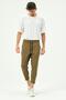Men's Zippered Legs and Back Pocket Sweatpants 854 Khaki - 4