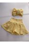 Yellow Shorts Skirt Band Suit - 4