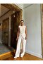 Beige Linen Vest and Trousers Set - 3