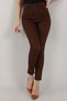 Leo 90's Women's Mom Jean Brown High Waist Stretchy (Lycra) - 3