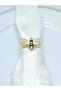 Set of 6 Gold Bee Ring Napkin Rings - 2