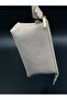 Women's Beige Genuine Leather Makeup and Travel Bag - 5