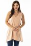 Women's Plus Size Salmon V-Neck Long Sleeveless Blouse 65N36920 - 4