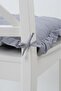 Fancy Ruffled Puffy Gray Chair Cushion with Laces 42X42Cm - 3