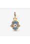 S925 Blue Evil Eye Hamsa Hand Dangle Charm – with Opal Stone - 2