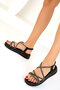 Women's Sandals Black-black 17850 - 3
