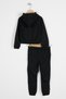 Hooded Long Sleeve Black Color Girl's Tracksuit Set - 8