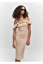 Ruffled knit dress