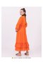 Tulle Long Sleeve Skirt Layered Gathered Chiffon Girl Dress - 6