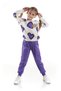 Girl's Heart Printed Trendy Tracksuit Set Cotton Seasonal Ak2504 - 4