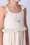 Girls' Embroidered Sleeveless Long Dress - 5
