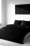Duvet Cover Set 100% Natural Cotton Double Black Lux Cotton Ranforce - 2