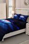 Cotton Satin Double Duvet Cover Set with Elastic Sheets Lotus Night - 4