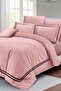 Double Duvet Cover Set Special Woven Luxury Cotton Satin Powder - 2