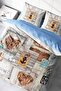 Double Size (with Elastic Sheets) Cotton Satin Duvet Cover Set La Mer - 3