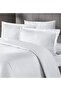 Premium Dowry Set 82 Thread Count 100% Cotton Satin Special Weave White Striped Duvet Cover Set - 5