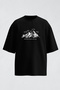 Men's Slogan Printed Just Dream Cotton T-Shirt Oversize T-Shirt - 3