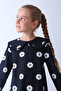 Girl's Daisy Patterned Long Sleeve Woven Dress - 4