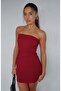 Diver Fabric Strapless Mini Dress - 2