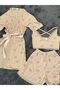 3 Pieces Pegasus Summer Shorts and Dressing Gown Set - 4