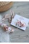 Powder Pink Floral Mother Baby Plain Maternity Crown Set (pregnant Crown)