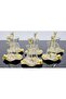 18 PIECES ALYA TEA SET FOR 6 PEOPLE WITH METAL PLATE JAPANESE ROSE TEA SPOON - 3