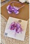Lilac feathered bow Mother and baby Pregnancy and Postpartum Crown - 4
