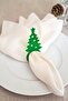 Christmas Pine Tree 6-Piece Green Color Acrylic Napkin Ring Napkin Ring