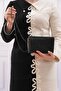 Women's Black Stone Evening Dress Clutch Evening Bag - 2
