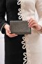 Women's Platinum Stone Evening Dress Clutch Evening Bag - 4