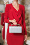 Silver Women's Laser Grip Handle Evening Dress Decoration Evening Bag - 2